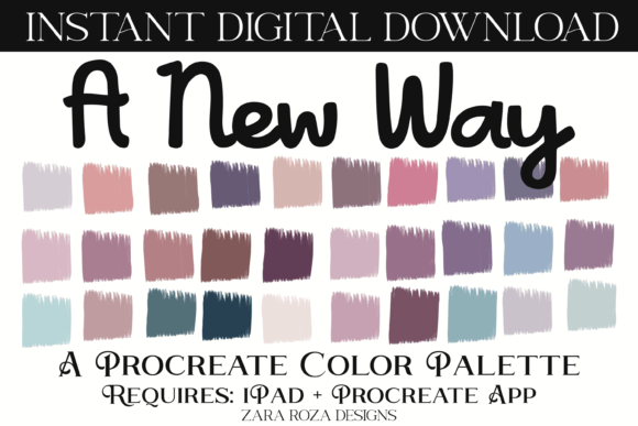 A New Way Procreate Color Palette: A Magical Playful Light Dark Pastel, Bright, and More