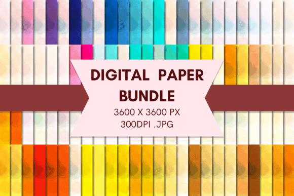 Abstract Retro Digital Papers Bundle