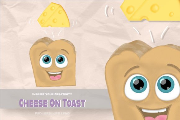 Cheese on Toast - Cartoon Character: A Versatile Asset for Creative Projects