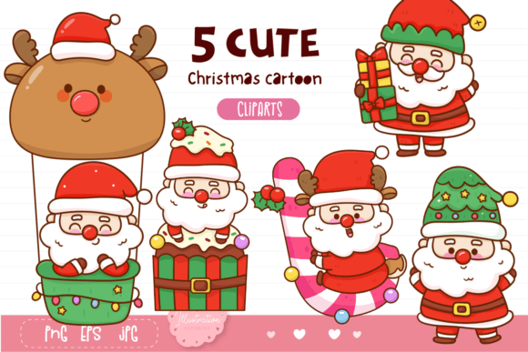 Santa Claus Christmas Sublimation Kawaii: Strategic Use for Creative and Commercial Projects