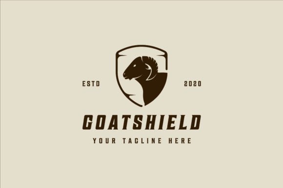 Shield and Goat Logo Vintage Vector: A Timeless Symbol for Modern Branding