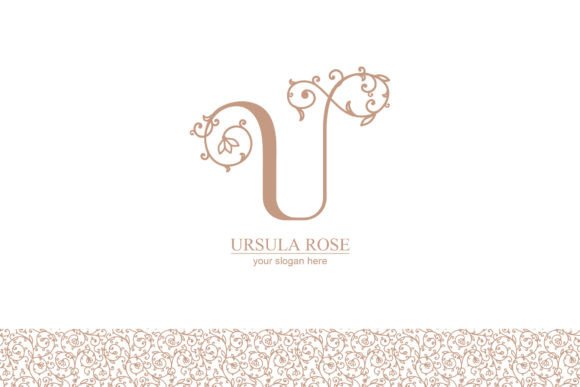 U Logo, Letter U Monogram in Floral Style: A Versatile Design Choice