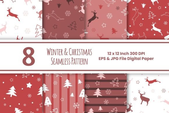 Winter and Christmas Seamless Pattern